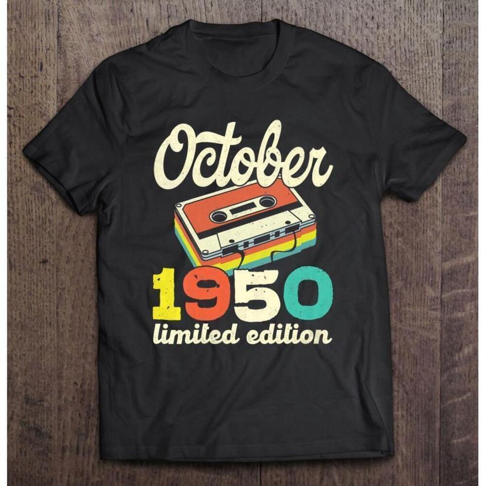 Birthday October 1950 Cassette Limited Edition Tshirt